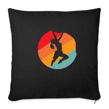 Fels klettern Frau - Sofakissenbezug 45 x 45 cm - Schwarz - Vorne