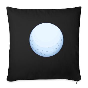 Balle de golf - Housse de coussin décorative 45 x 45 cm - noir - Devant