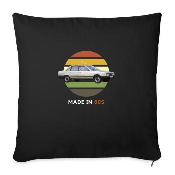 Talbot Tagora Fabriqué dans les années 80 Rétro - Housse de coussin décorative 45 x 45 cm - noir - Devant