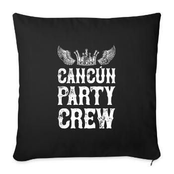Équipe de vacances de Cancun Party - Housse de coussin décorative 45 x 45 cm - noir - Devant