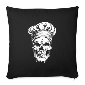Koch Skull Chef - Sofa pillowcase 17,3'' x 17,3'' (45 x 45 cm) - black - Front
