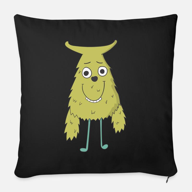 Grünes Monster - Sofakissenbezug 45 x 45 cm - Schwarz