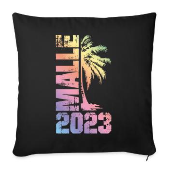 Malle 2023 - Sofa pillowcase 17,3'' x 17,3'' (45 x 45 cm) - black - Front