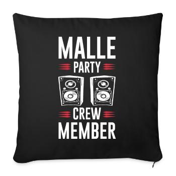Malle Party Crew - Sofa pillowcase 17,3'' x 17,3'' (45 x 45 cm) - black - Front