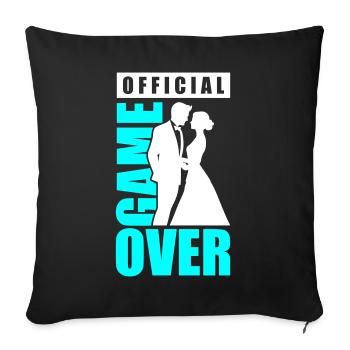 Wedding Couple Game Over Bridal Couple Jga - Sofa pillowcase 17,3'' x 17,3'' (45 x 45 cm) - black - Front