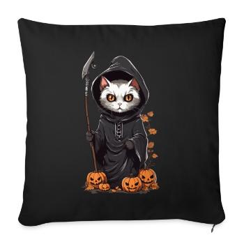 Cute Halloween Cat Druid Costume Design - Sofa pillowcase 17,3'' x 17,3'' (45 x 45 cm) - black - Front