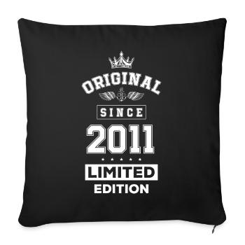 2011 limited edition Geburtstag - Sofakissenbezug 45 x 45 cm - Schwarz - Vorne