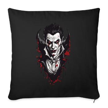 Nostalgic Vampire Retro Horror Aesthetic Design - Sofa pillowcase 17,3'' x 17,3'' (45 x 45 cm) - black - Front