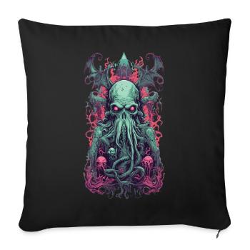 Gothique Démon Underworld Halloween Tentacule Monster - Housse de coussin décorative 45 x 45 cm - noir - Devant