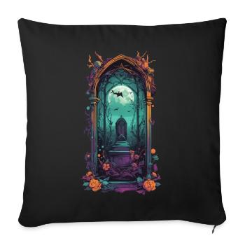 Vintage Gothic Cemetery Pastel Goth Design - Sofa pillowcase 17,3'' x 17,3'' (45 x 45 cm) - black - Front
