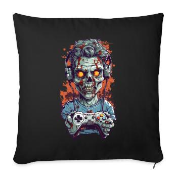Spooky Zombie Gamer Halloween Look - Sofa pillowcase 17,3'' x 17,3'' (45 x 45 cm) - black - Front