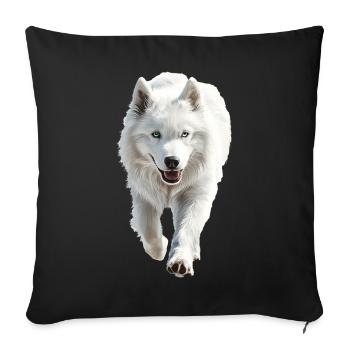 Samojede - Sofakissenbezug 45 x 45 cm - Schwarz - Vorne