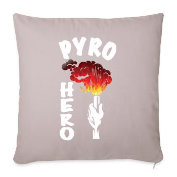 Pyro Hero Pyrotechnics Ultras Fanblock Fankurve - Housse de coussin décorative 45 x 45 cm - taupe clair - Devant