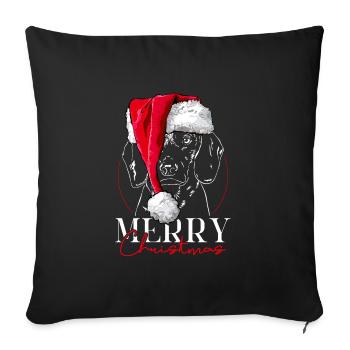 CHIEN DE MONTAGNE BAVAROIS Merry Christmas - Housse de coussin décorative 45 x 45 cm - noir - Devant