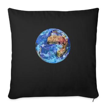 planet Earth - Sofa pillowcase 17,3'' x 17,3'' (45 x 45 cm) - black - Front