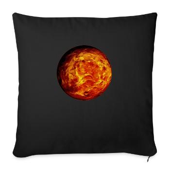 Belle représentation de la planète Vénus - Housse de coussin décorative 45 x 45 cm - noir - Devant