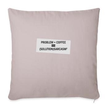 Problem Plus Coffee - Sofa pillowcase 17,3'' x 17,3'' (45 x 45 cm) - light taupe - Front