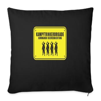 Kampftrinkerbrigade kommando biervernichtung - Sofakissenbezug 45 x 45 cm - Schwarz - Vorne