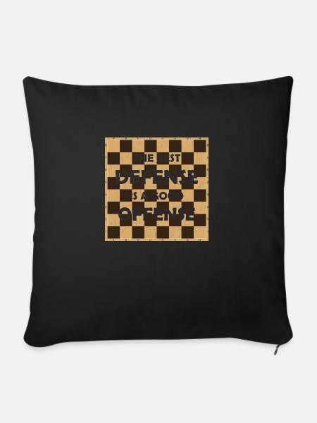 Chess Player Master Chess Sayings - Sofakissenbezug 45 x 45 cm - Schwarz