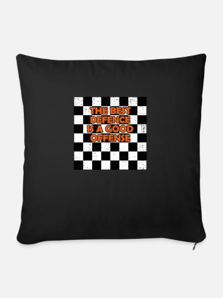 Chess Player Master Chess Sayings - Sofakissenbezug 45 x 45 cm - Schwarz
