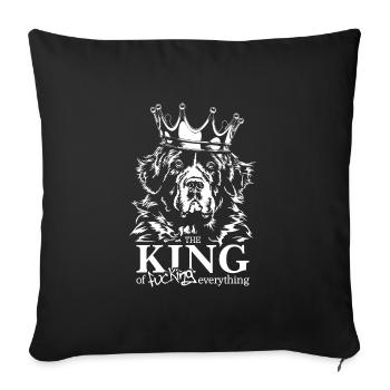 Landseer Roi de tout Chiens Disant - Housse de coussin décorative 45 x 45 cm - noir - Devant