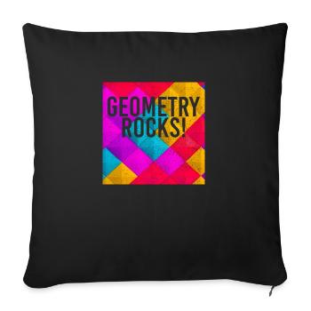Geometry Rocks Funny Math Teacher - Sofakissenbezug 45 x 45 cm - Schwarz - Vorne