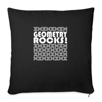 Geometry Rocks Funny Math Teacher - Sofa pillowcase 17,3'' x 17,3'' (45 x 45 cm) - black - Front