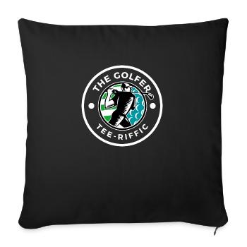 Golf Tee-Riffic Lover Funny Golfing - Sofakissenbezug 45 x 45 cm - Schwarz - Vorne