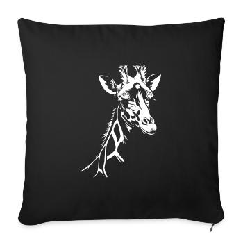 Giraffe - Sofa pillowcase 17,3'' x 17,3'' (45 x 45 cm) - black - Front