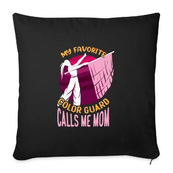 My Favorite Color Guard Calls Me Mom Flag Flipping - Sofa pillowcase 17,3'' x 17,3'' (45 x 45 cm) - black - Front