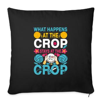 Funny Scrapbooking Hand Crafting - Sofa pillowcase 17,3'' x 17,3'' (45 x 45 cm) - black - Front