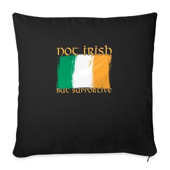 Pas irlandais mais favorable - Housse de coussin décorative 45 x 45 cm - noir - Devant