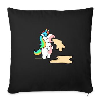 Unicorn spits - Sofa pillowcase 17,3'' x 17,3'' (45 x 45 cm) - black - Front