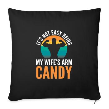 Bras Candy Mari - Housse de coussin décorative 45 x 45 cm - noir - Devant