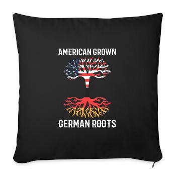 American German - Sofa pillowcase 17,3'' x 17,3'' (45 x 45 cm) - black - Front