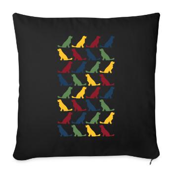 LABRADOR RETRIEVER - Sofa pillowcase 17,3'' x 17,3'' (45 x 45 cm) - black - Front
