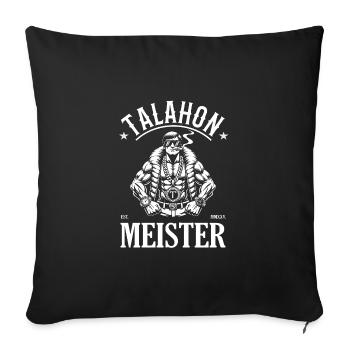 Talahon Meister – Humorvolles Archetyp-Design - Sofakissenbezug 45 x 45 cm - Schwarz - Vorne