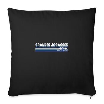 Grandes Jorasses Design – Legend of - Sofa pillowcase 17,3'' x 17,3'' (45 x 45 cm) - black - Front