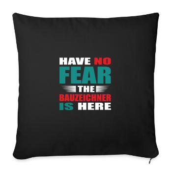 N’ayez crainte, le Bauzeichner est là Tenue - Housse de coussin décorative 45 x 45 cm - noir - Devant