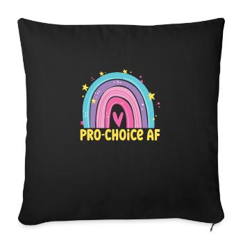 Pro-Choice AF Hex Le Patriarcat Féministe - Housse de coussin décorative 45 x 45 cm - noir - Devant