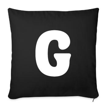 G - Sofakissenbezug 45 x 45 cm - Schwarz - Vorne