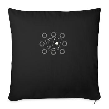 4 aces - Sofa pillowcase 17,3'' x 17,3'' (45 x 45 cm) - black - Front