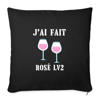 rosé lv2 - Housse de coussin décorative 45 x 45 cm - noir - Devant
