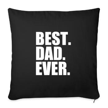 Best dad ever - Housse de coussin décorative 45 x 45 cm - noir - Devant