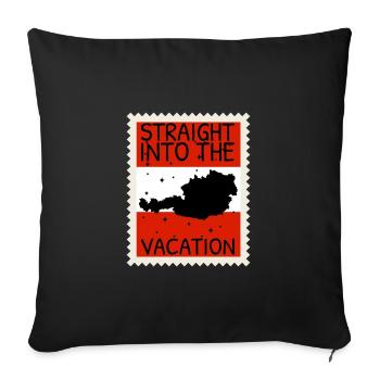 Austria Flag Austria Austrian Flag AT - Sofa pillowcase 17,3'' x 17,3'' (45 x 45 cm) - black - Front