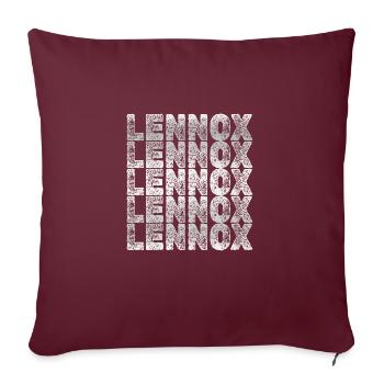 Lennox als Bruder - Sofakissenbezug 45 x 45 cm - Burgunderrot - Vorne