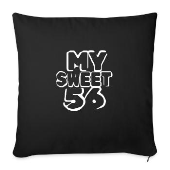56 ans - Housse de coussin décorative 45 x 45 cm - noir - Devant