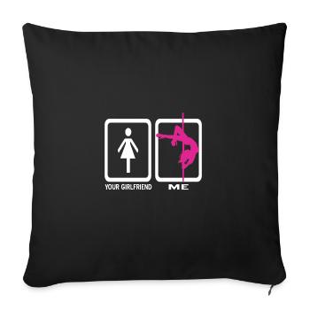 Pole Dance - Housse de coussin décorative 45 x 45 cm - noir - Devant