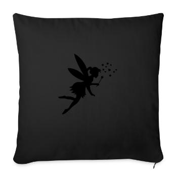 Fairy Love Spell 01 - Sofa pillowcase 17,3'' x 17,3'' (45 x 45 cm) - black - Front