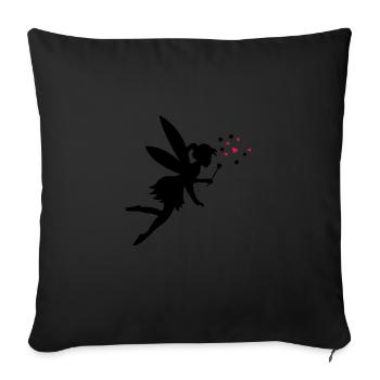fairy love magic 02 - Sofa pillowcase 17,3'' x 17,3'' (45 x 45 cm) - black - Front